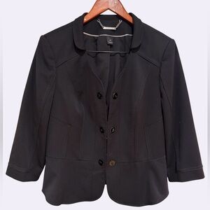 🖤White House | Black Market Peplum Jacket - Cool Detailing!